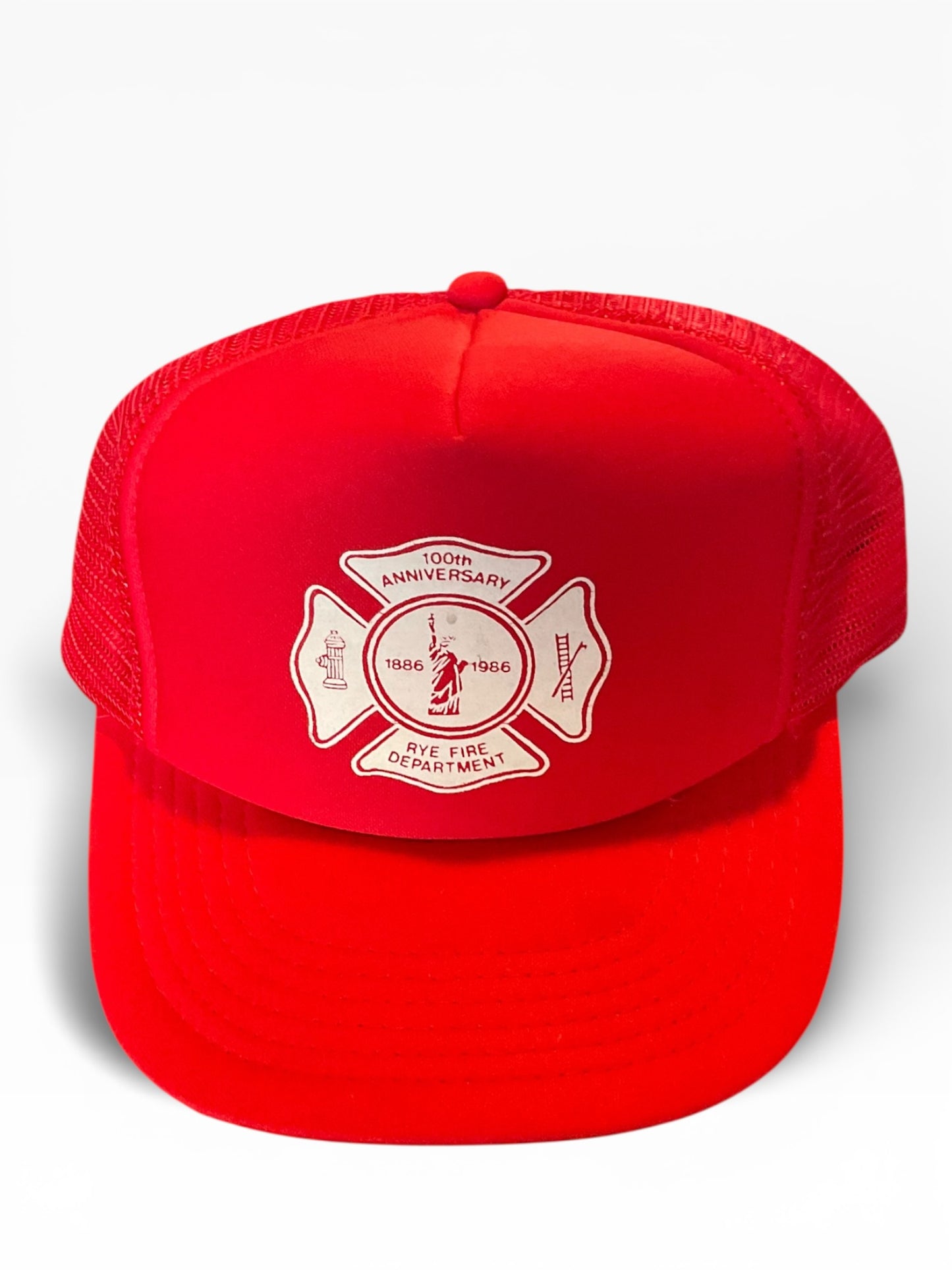 1986 Rye Fire Department 100th Anniversary Trucker Hat