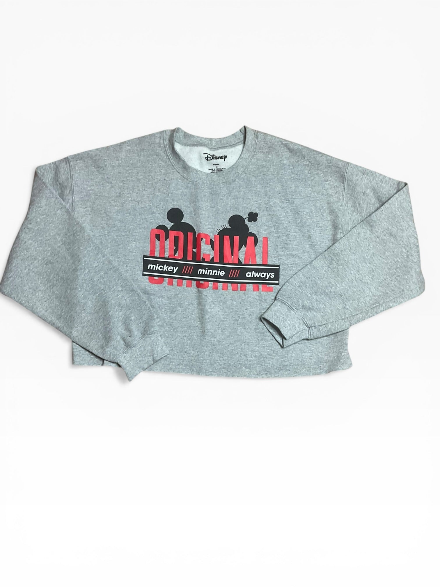 Disney Mickey and Minnie Crop Sweatshirt (L)