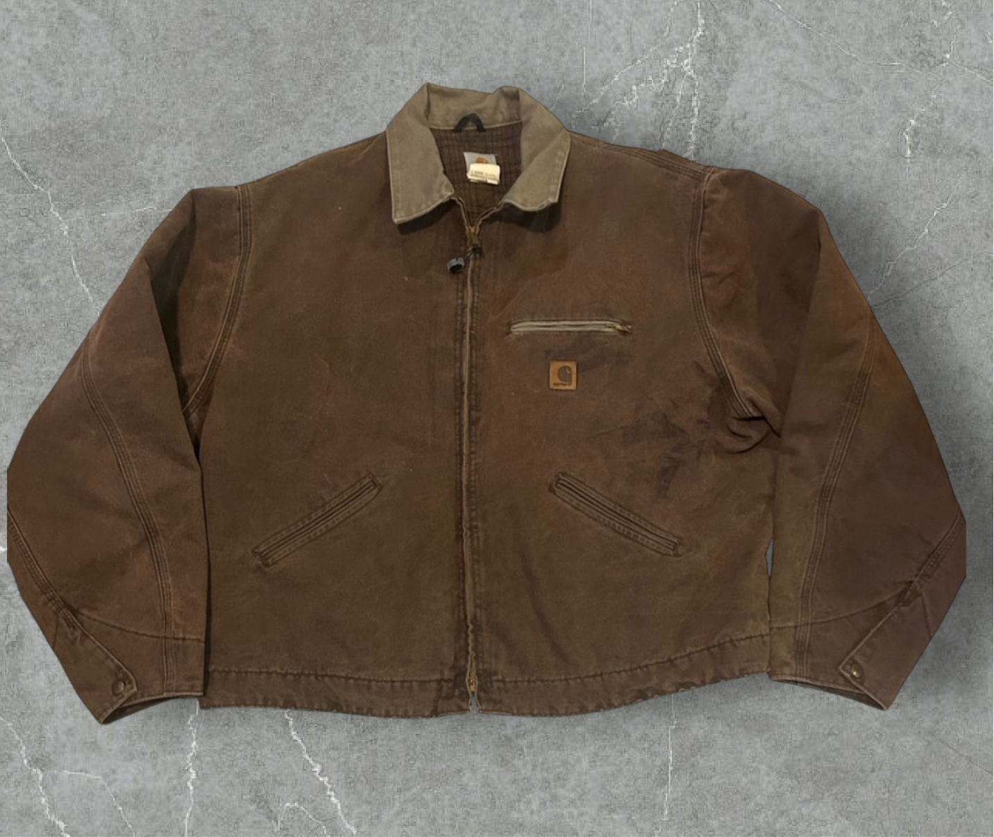 Carhartt Brown Flannel Lined Detroit Jacket (XL)