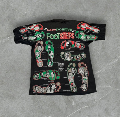 90s Kacy World Colors "Follow Positive Footsteps" Graphic Tee (XL)