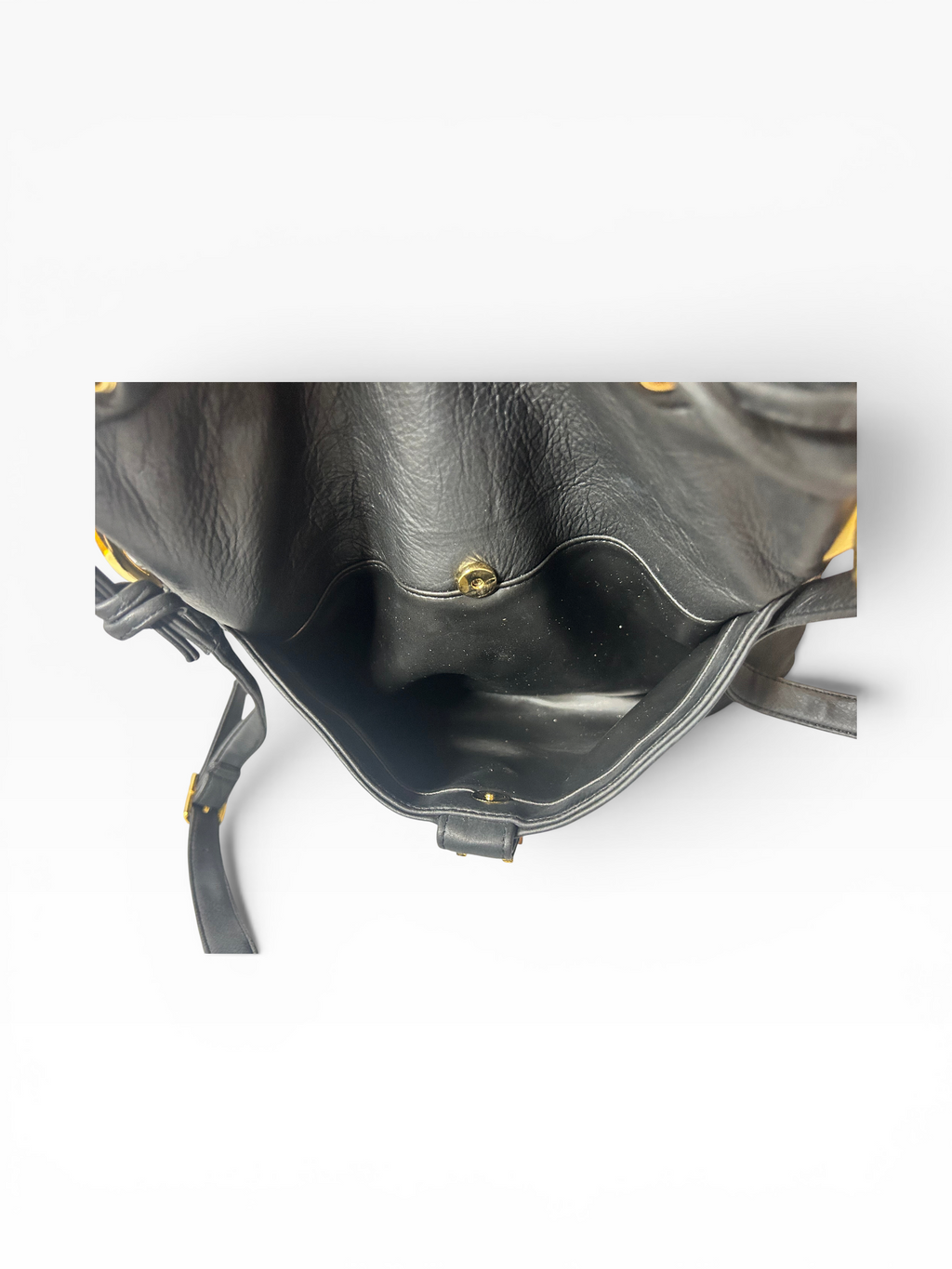 Vintage Tribbianno Black Leather Crossbody