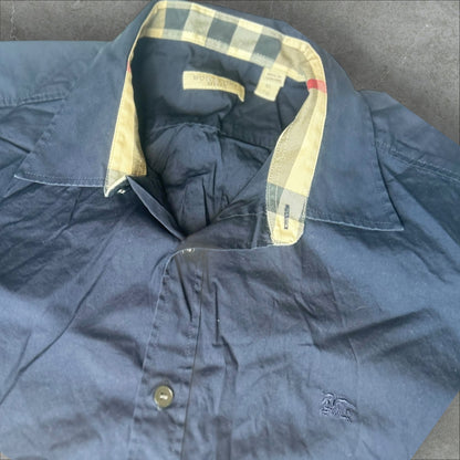 Burberry Brit Flip Cuff Navy Button Down (XL)