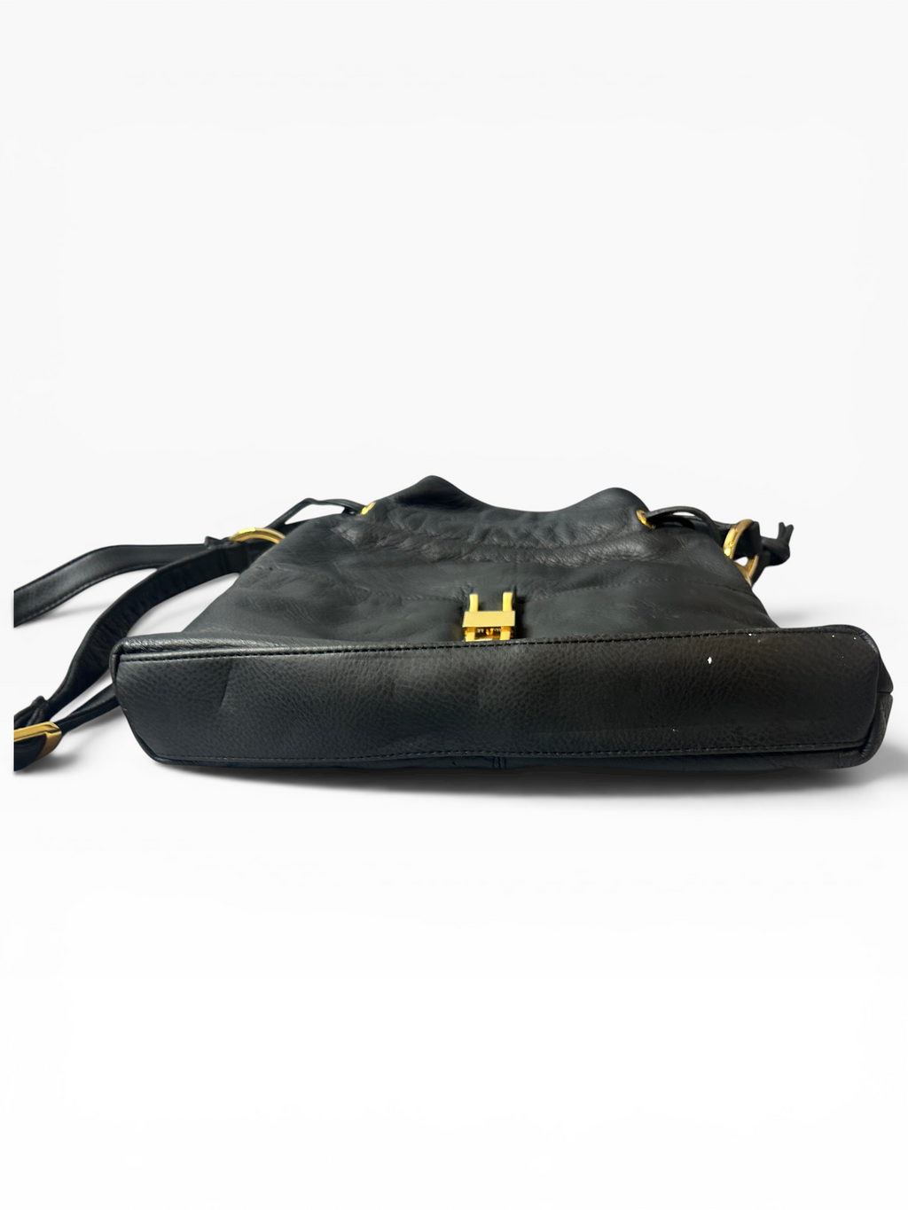 Vintage Tribbianno Black Leather Crossbody