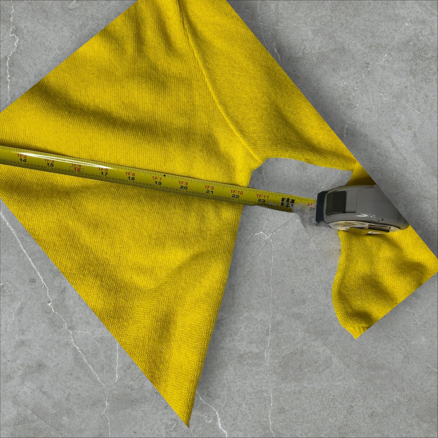 Vintage 100% Orlon Yellow Cardigan (XL)