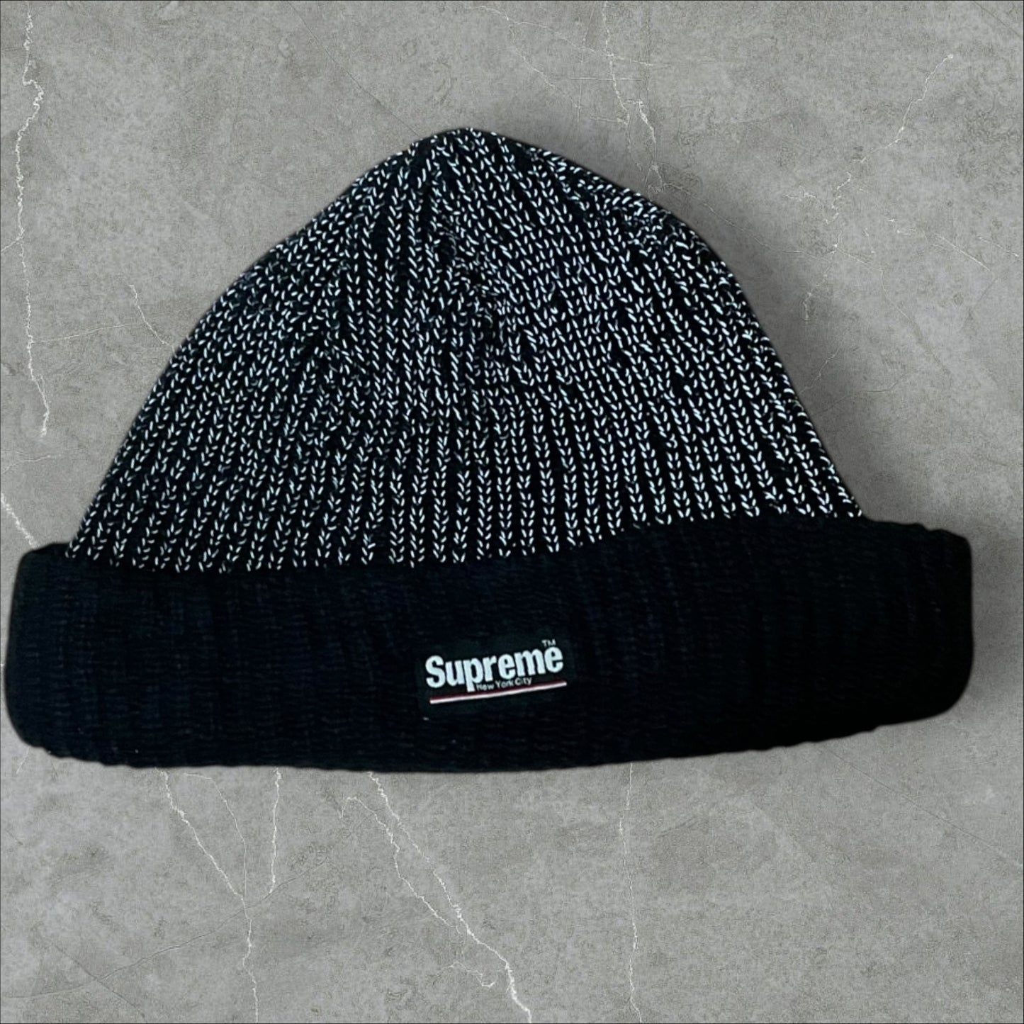 Supreme 3M Reflective Beanie Black