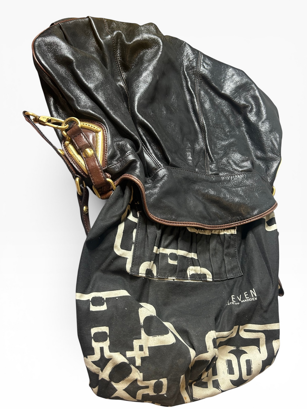 Steve by Steve Madden Black Leather Crossbody