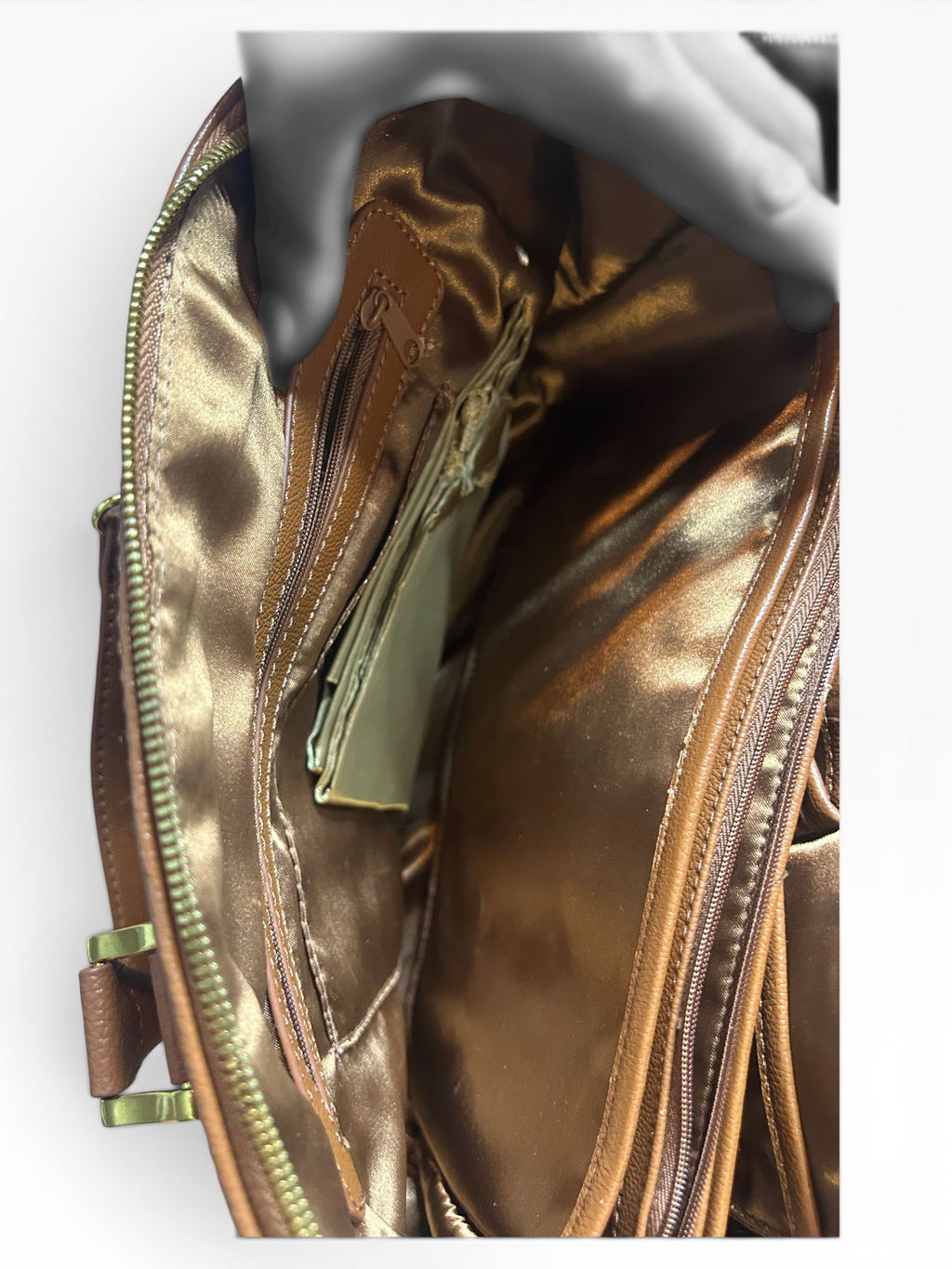Joy & Iman Leather Satchel Organizer Shoulder Bag