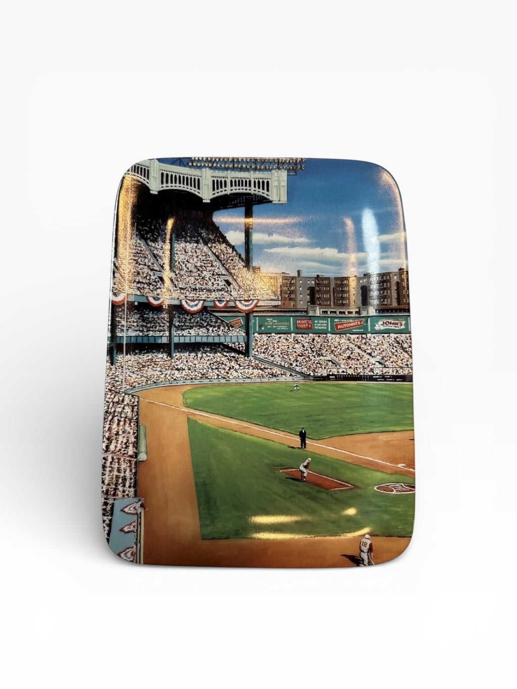 Vintage New York Yankee Stadium Panoramic Collectible Danbury Mint Plate Set