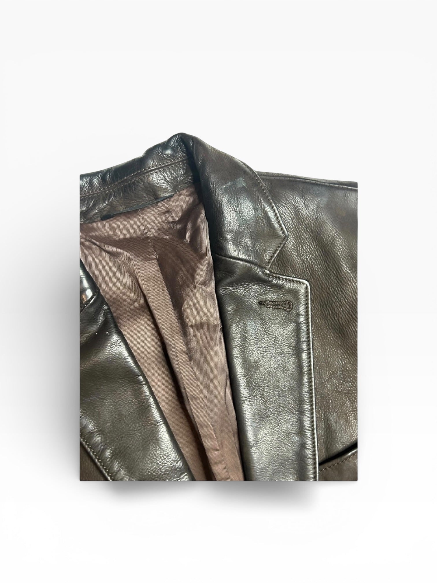 Banana Republic Chocolate Leather Blazer (Size 42)