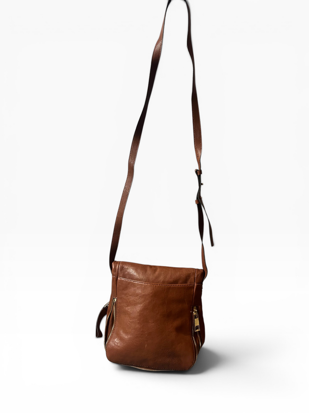 Vince Camuto Leather Crossbody with Zipper Detail