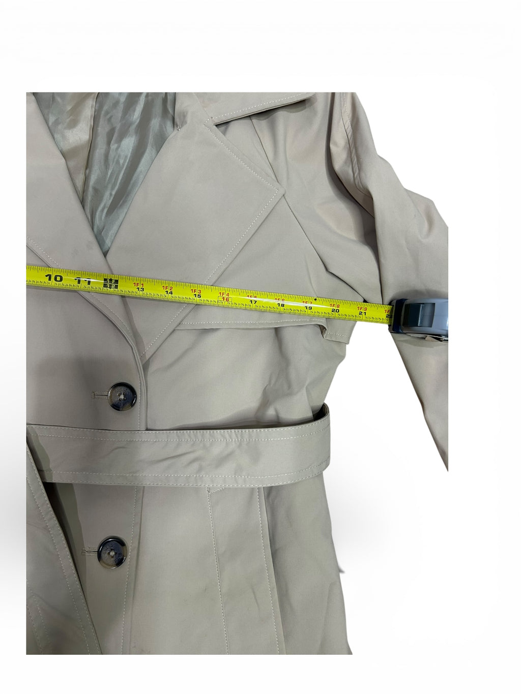 Guess Beige Double-Breasted Trench Coat ( L)