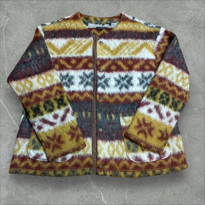 Engineered Garments Fair Isle Mohair Button Cardigan (L)