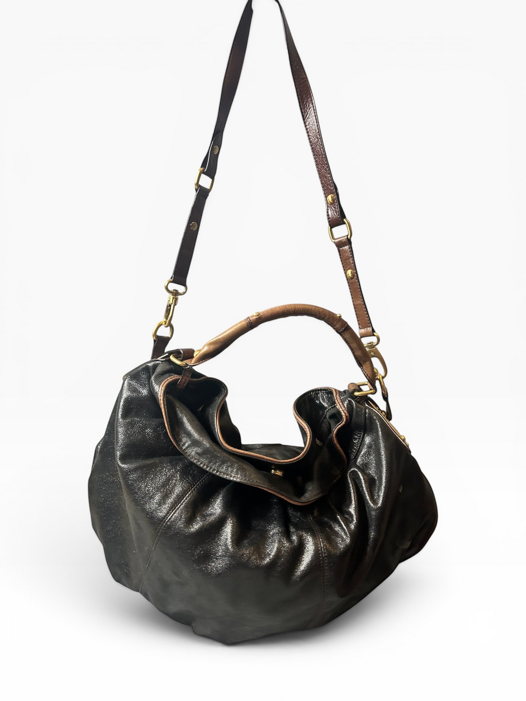 Steve by Steve Madden Black Leather Crossbody