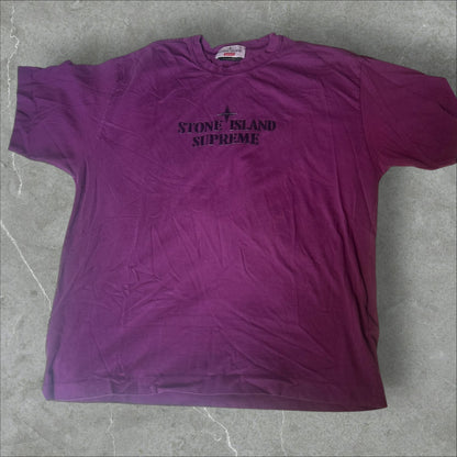 Supreme X Stone Island Purple Tee (M)