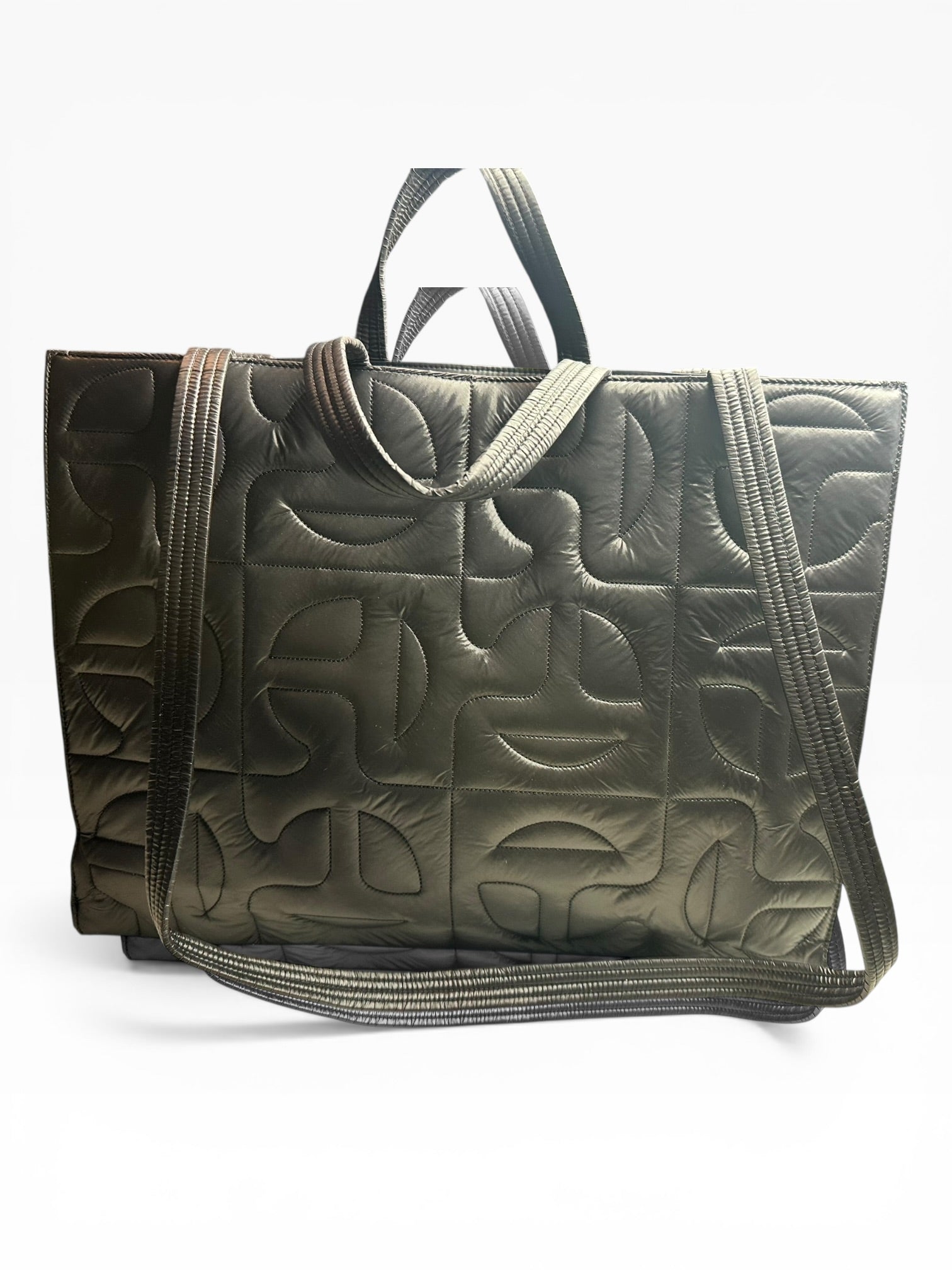 Moose Knuckle X Telfar Leather Quilted Shopper Bag