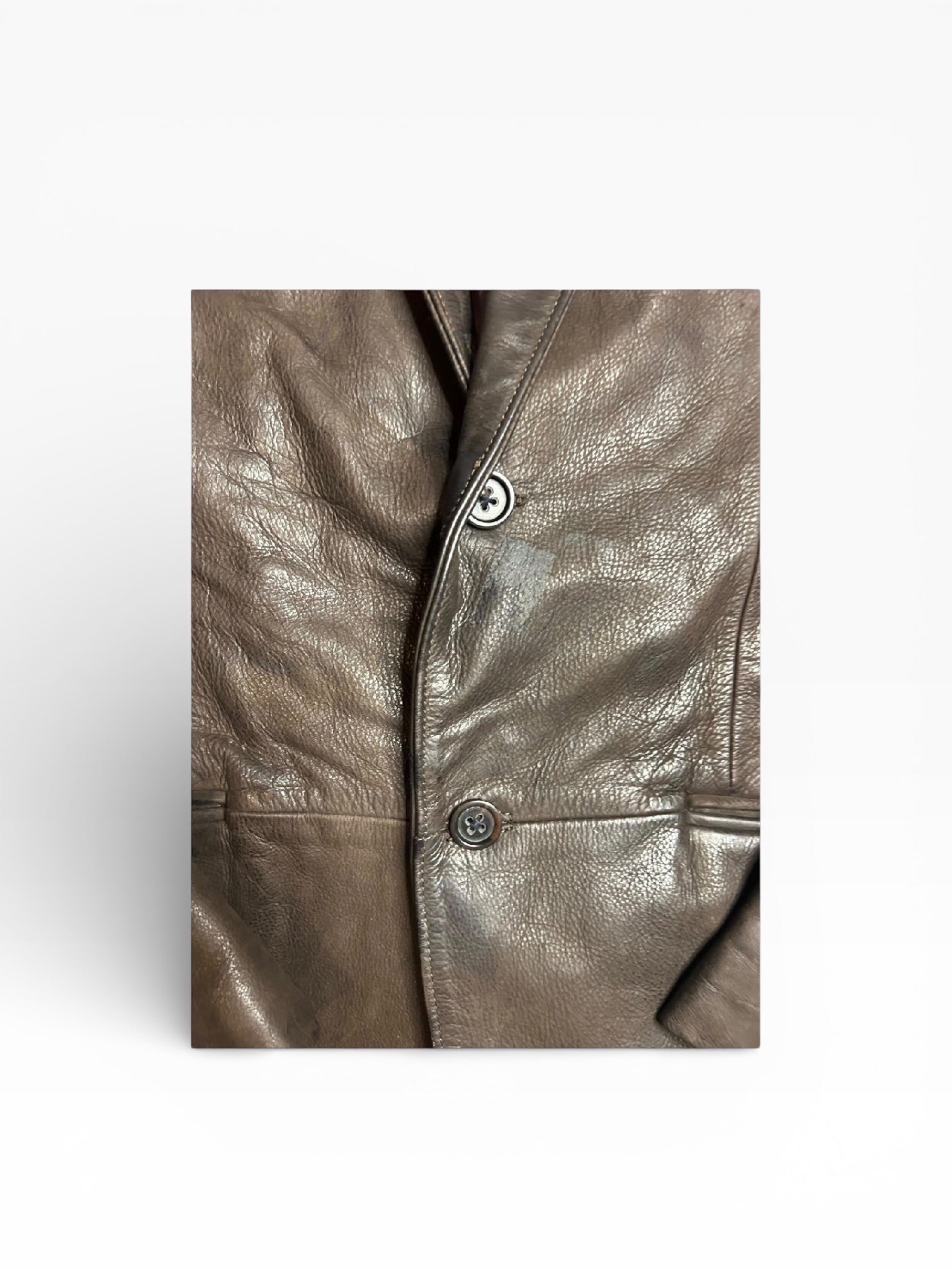 Banana Republic Chocolate Leather Blazer (Size 42)