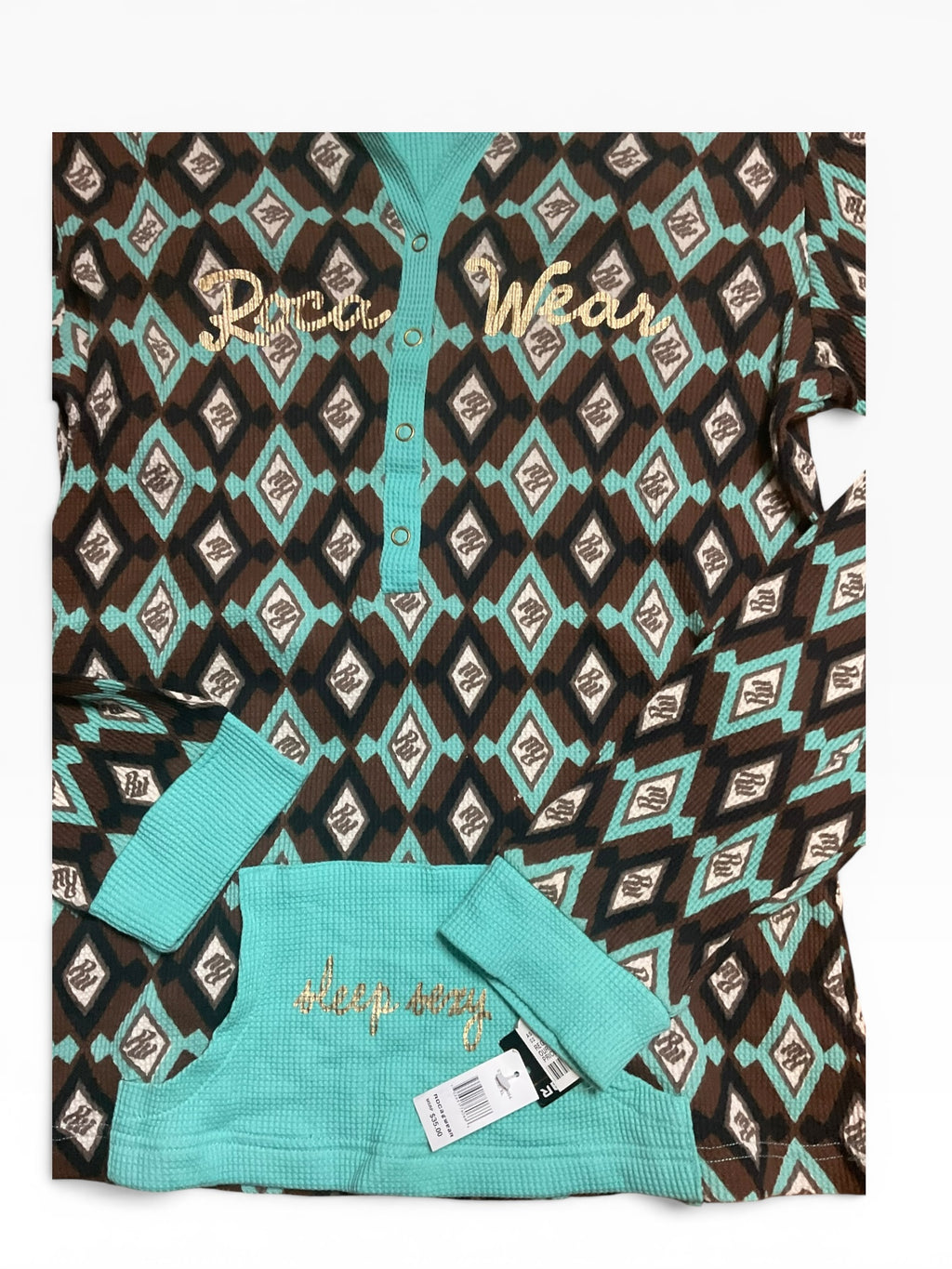 Vintage y2k Rocawesr Thermal Hoodie (women's XL)