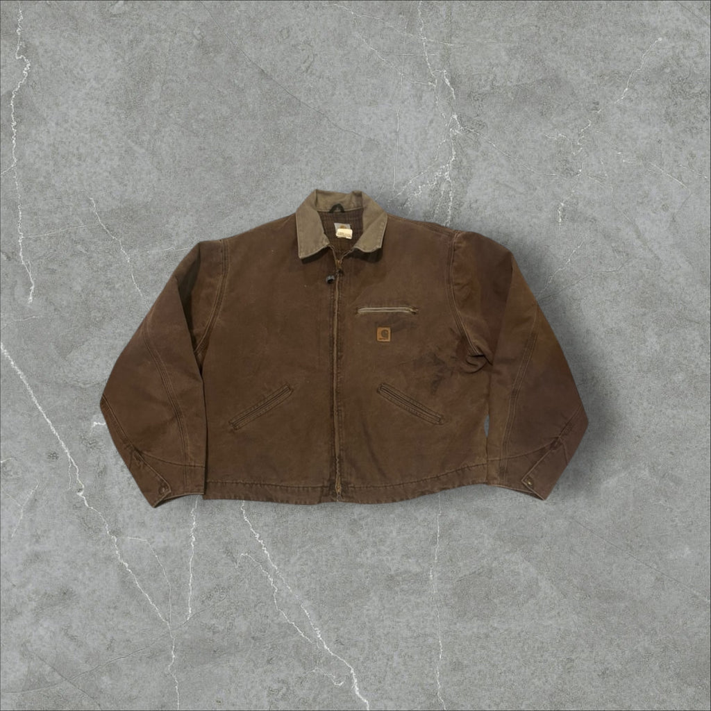 Carhartt Brown Flannel Lined Detroit Jacket (XL)