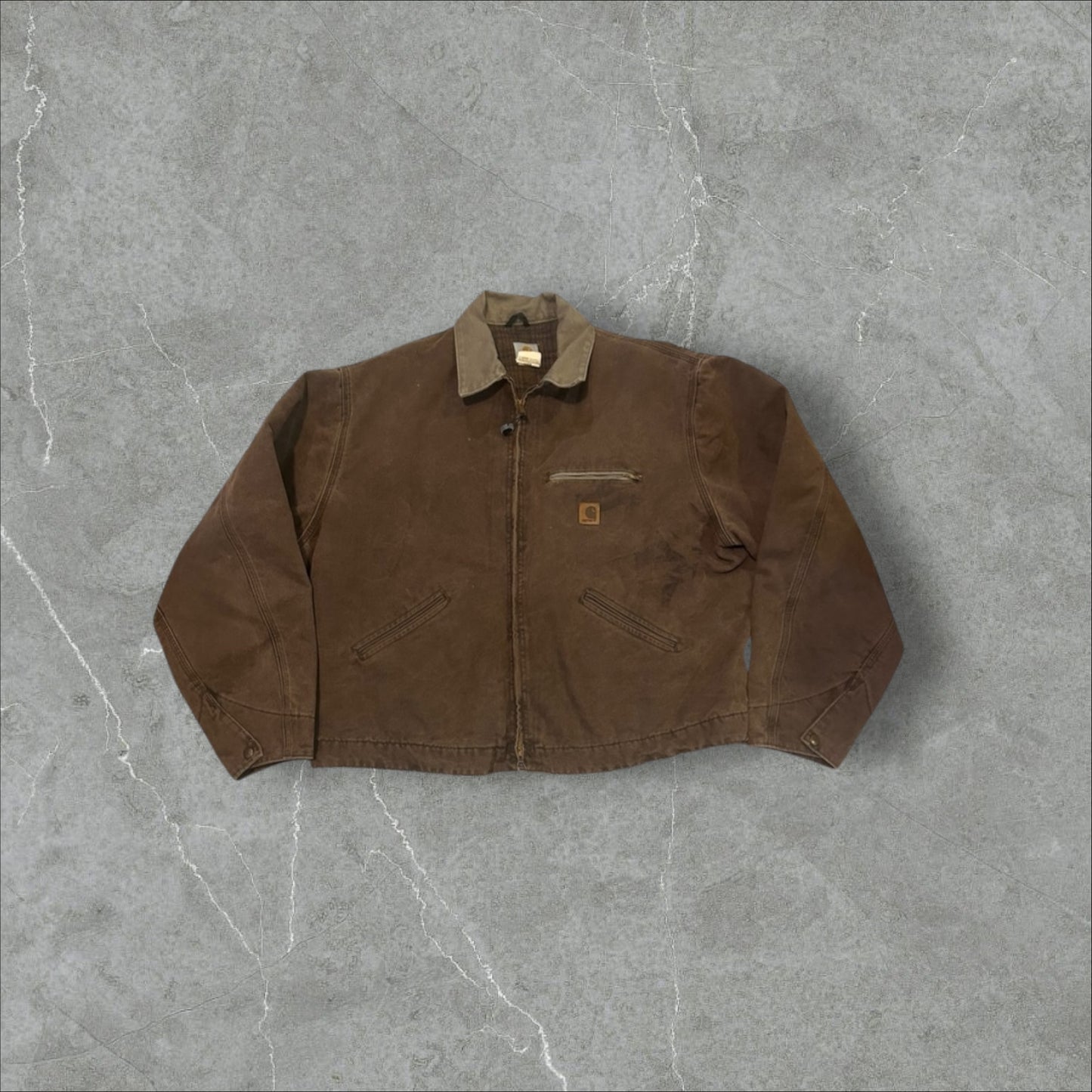 Carhartt Brown Flannel Lined Detroit Jacket (XL)
