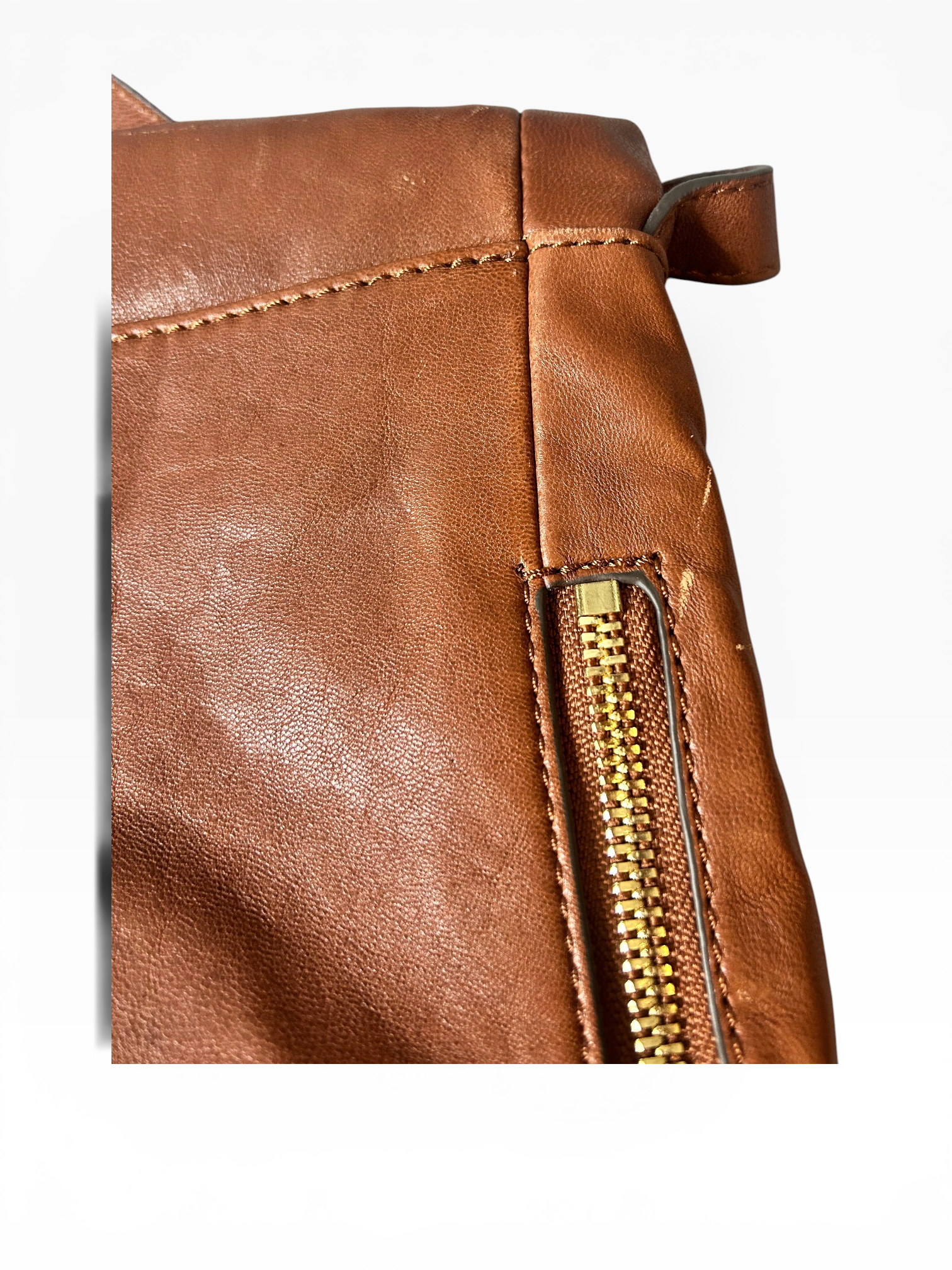 Vince Camuto Leather Crossbody with Zipper Detail