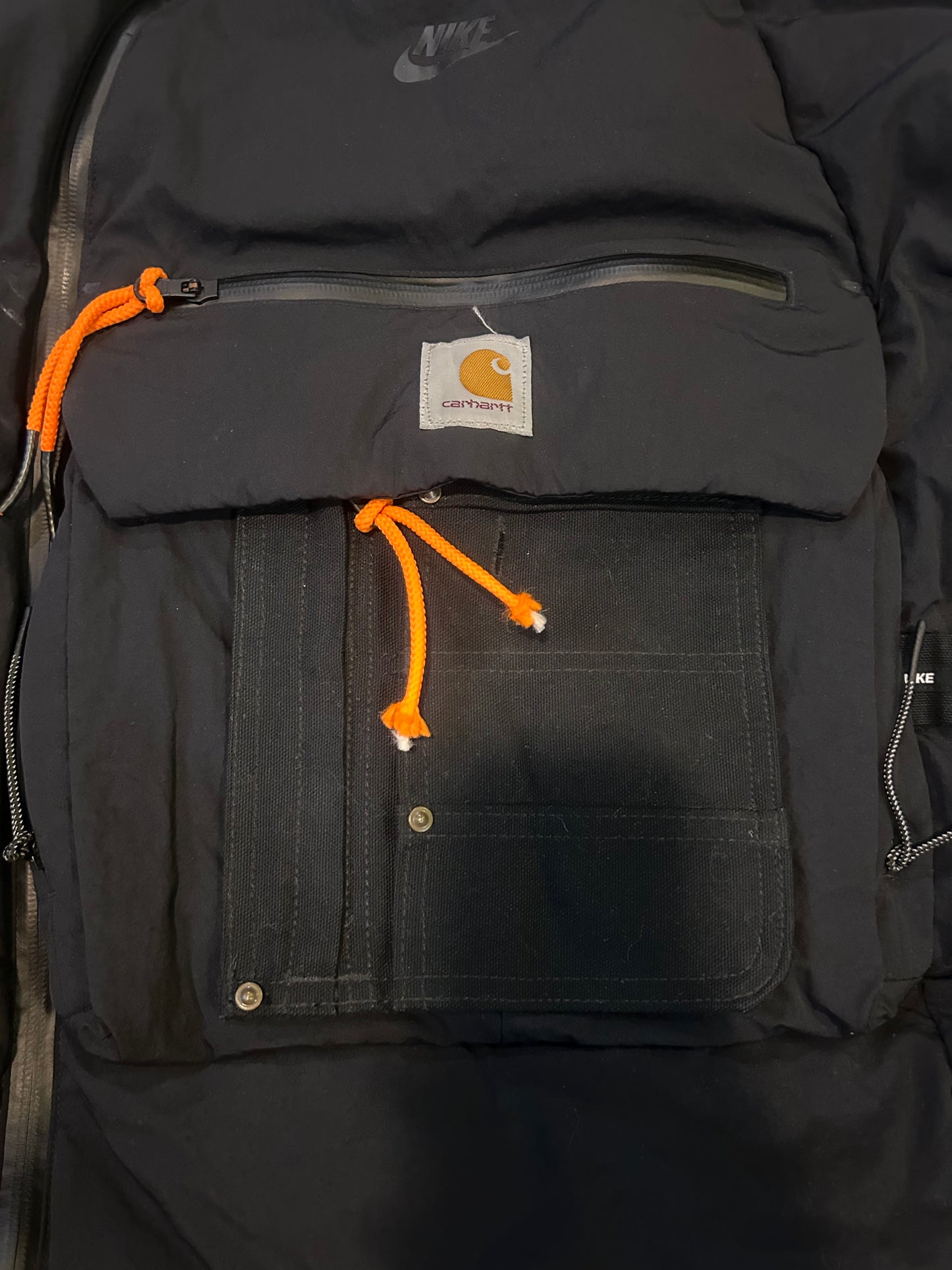 Upcycled Nike Puffer Vest W/ Carhartt Pouch (XXL)
