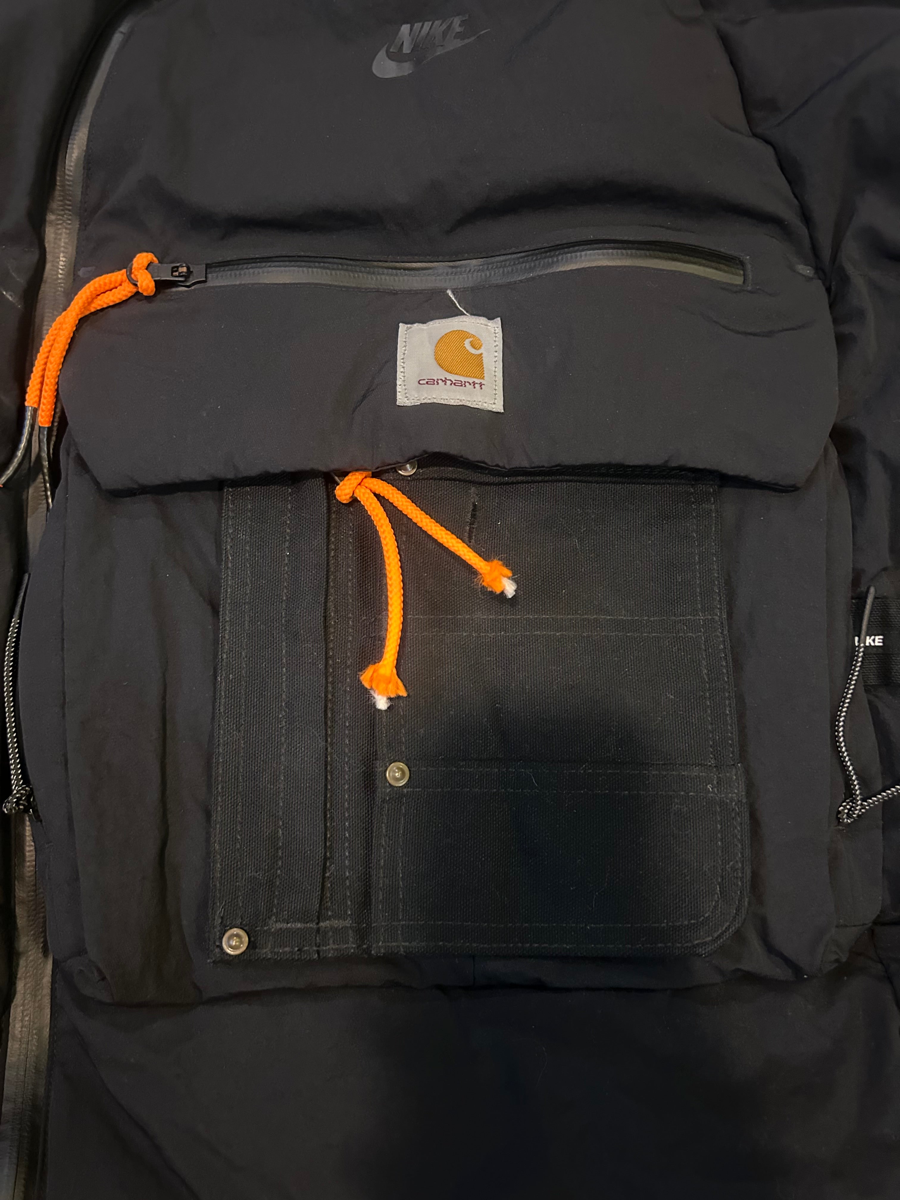 Upcycled Nike Puffer Vest W/ Carhartt Pouch (XXL)