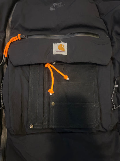 Upcycled Nike Puffer Vest W/ Carhartt Pouch (XXL)