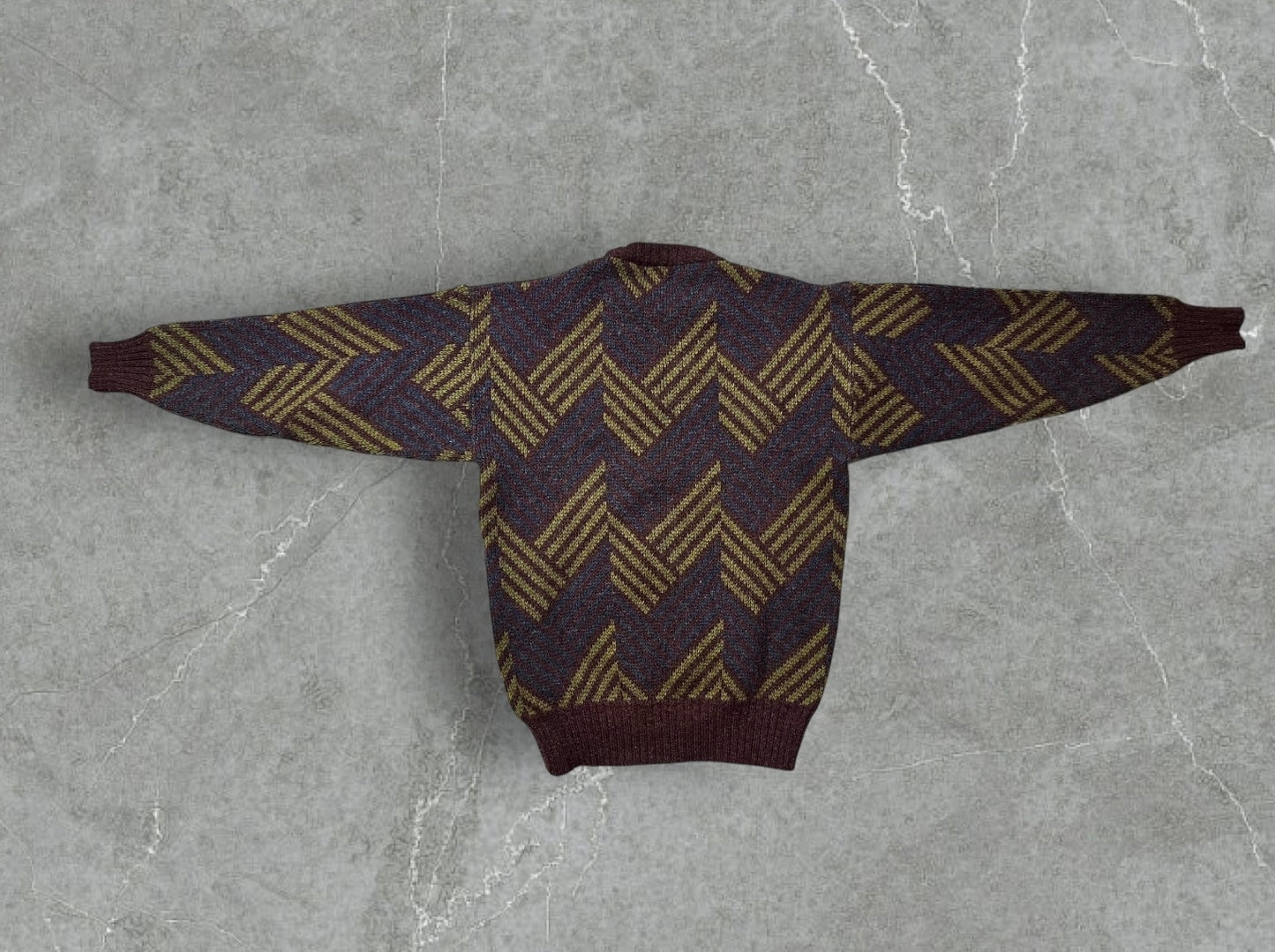 Alan Flusser 100% Wool Geometric Sweater (M)