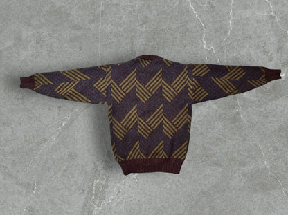 Alan Flusser 100% Wool Geometric Sweater (M)