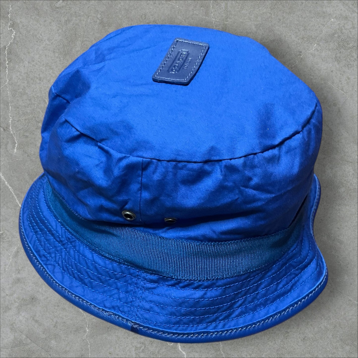 Coach Reversible Blue Bucket Hat