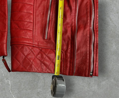 'Real Leathers' Red Leather Motto Jacket (L)