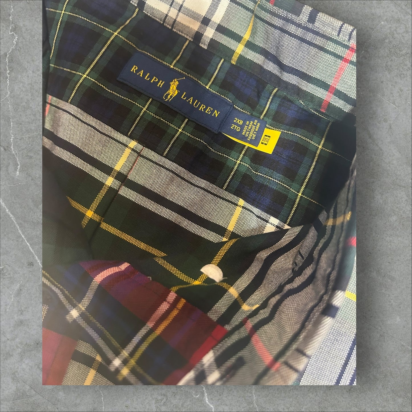 Polo Ralph Lauren Plaid Classic Fit Quarter Button(2XB)