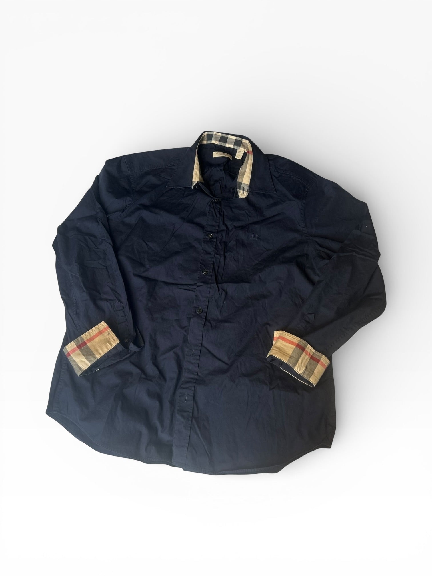Burberry Brit Flip Cuff Navy Button Down (XL)