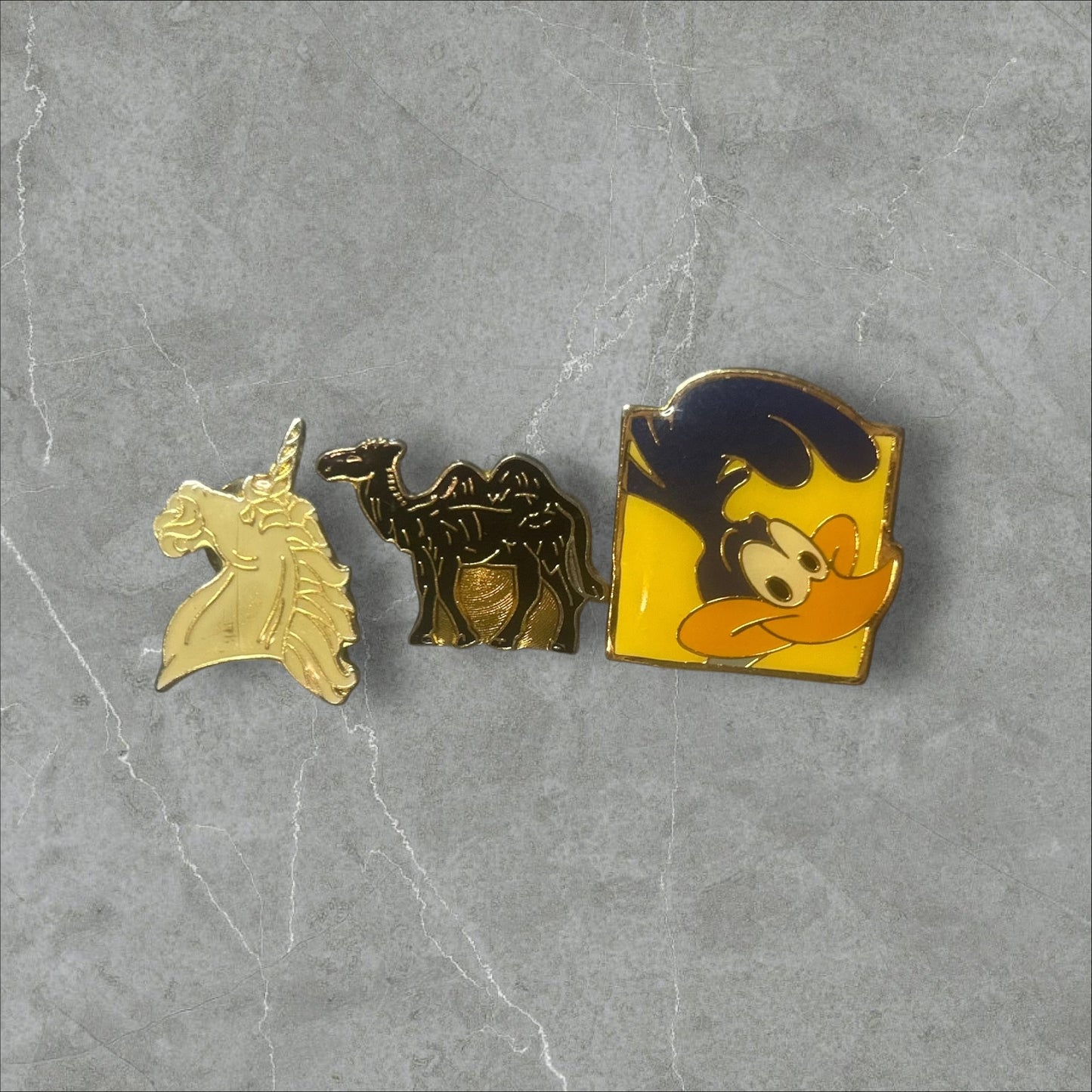 Unicorn , Camel & Road Runner Pin Set