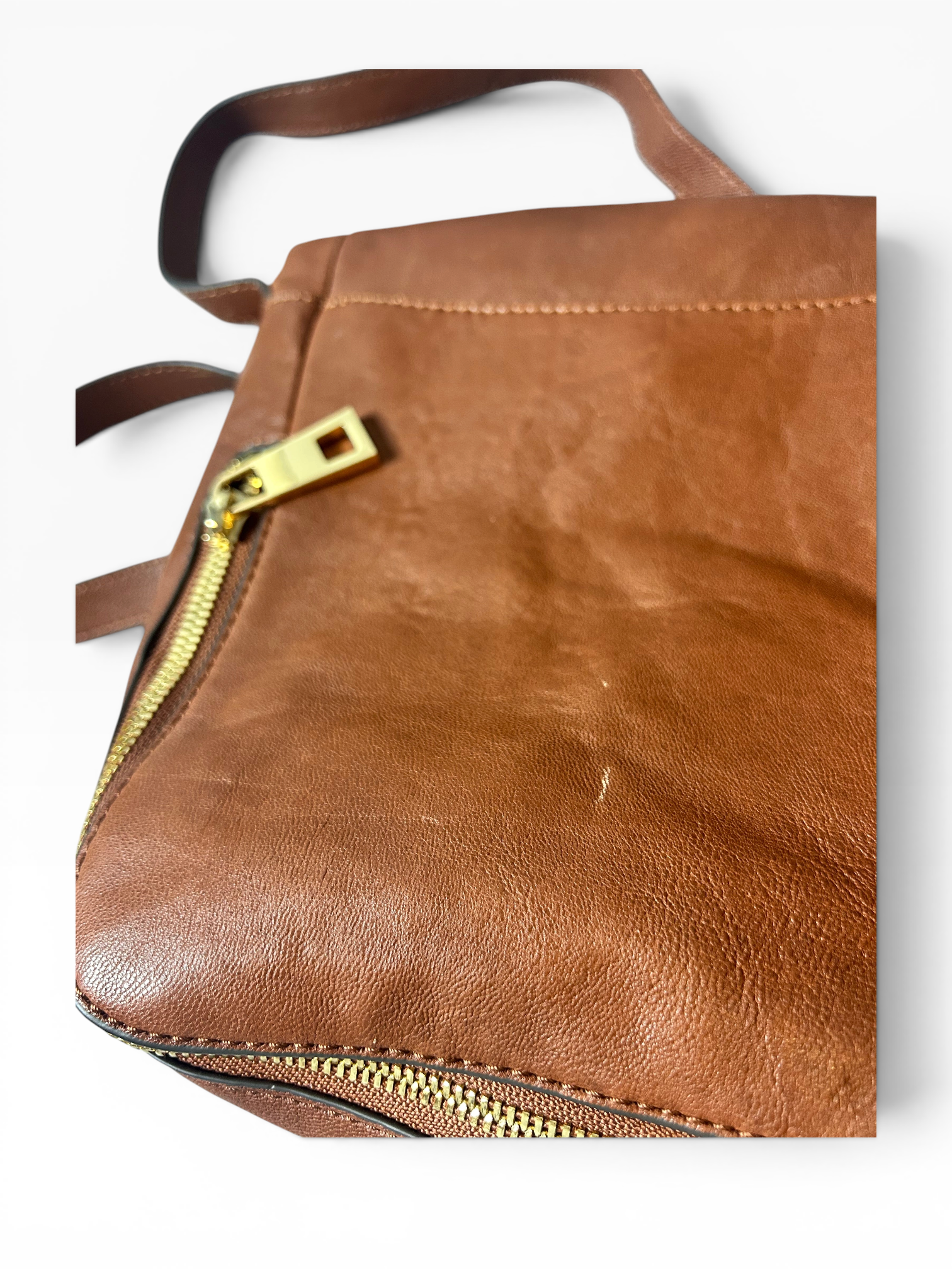 Vince Camuto Leather Crossbody with Zipper Detail