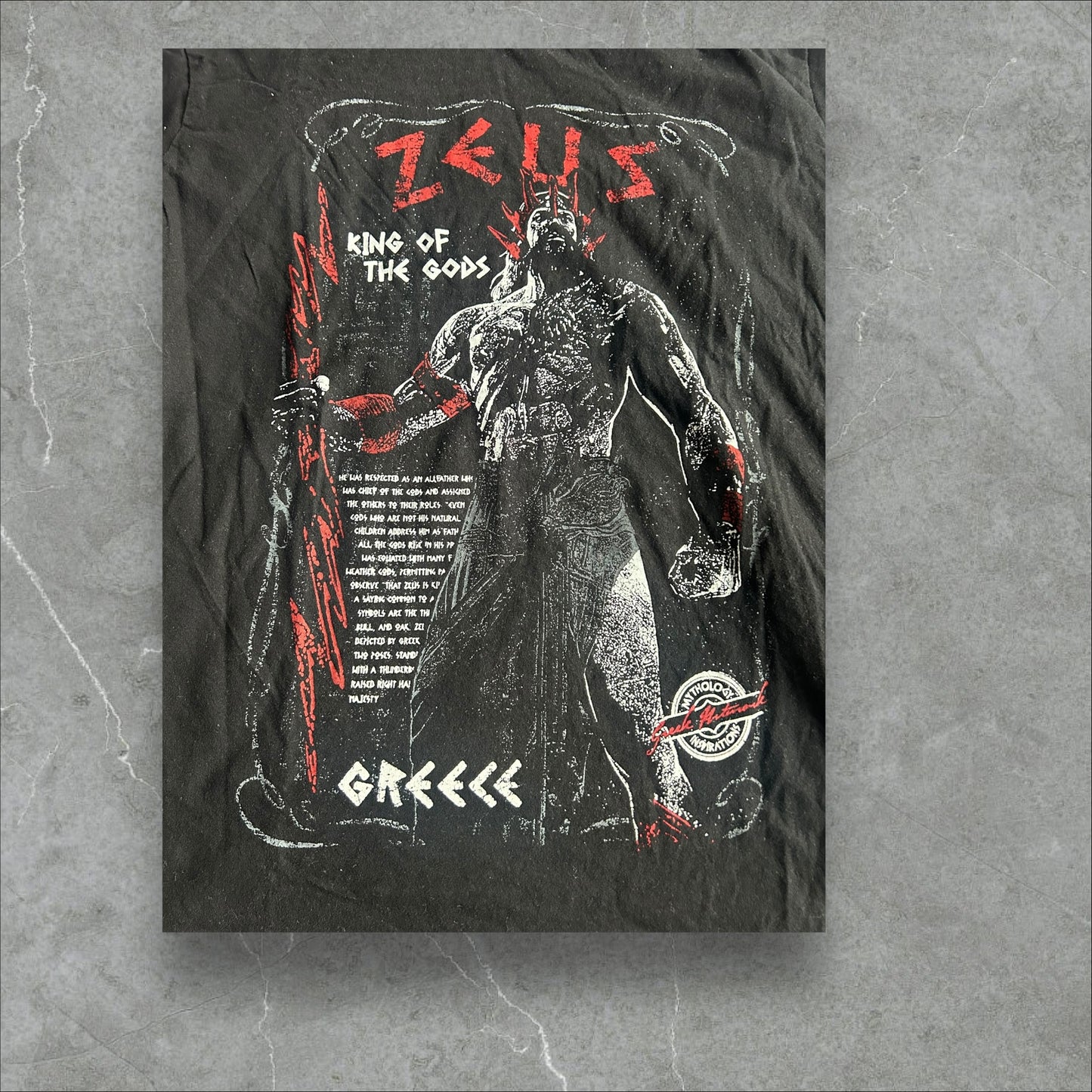 Zeus 'King of the Gods' Graphic Tee (M)