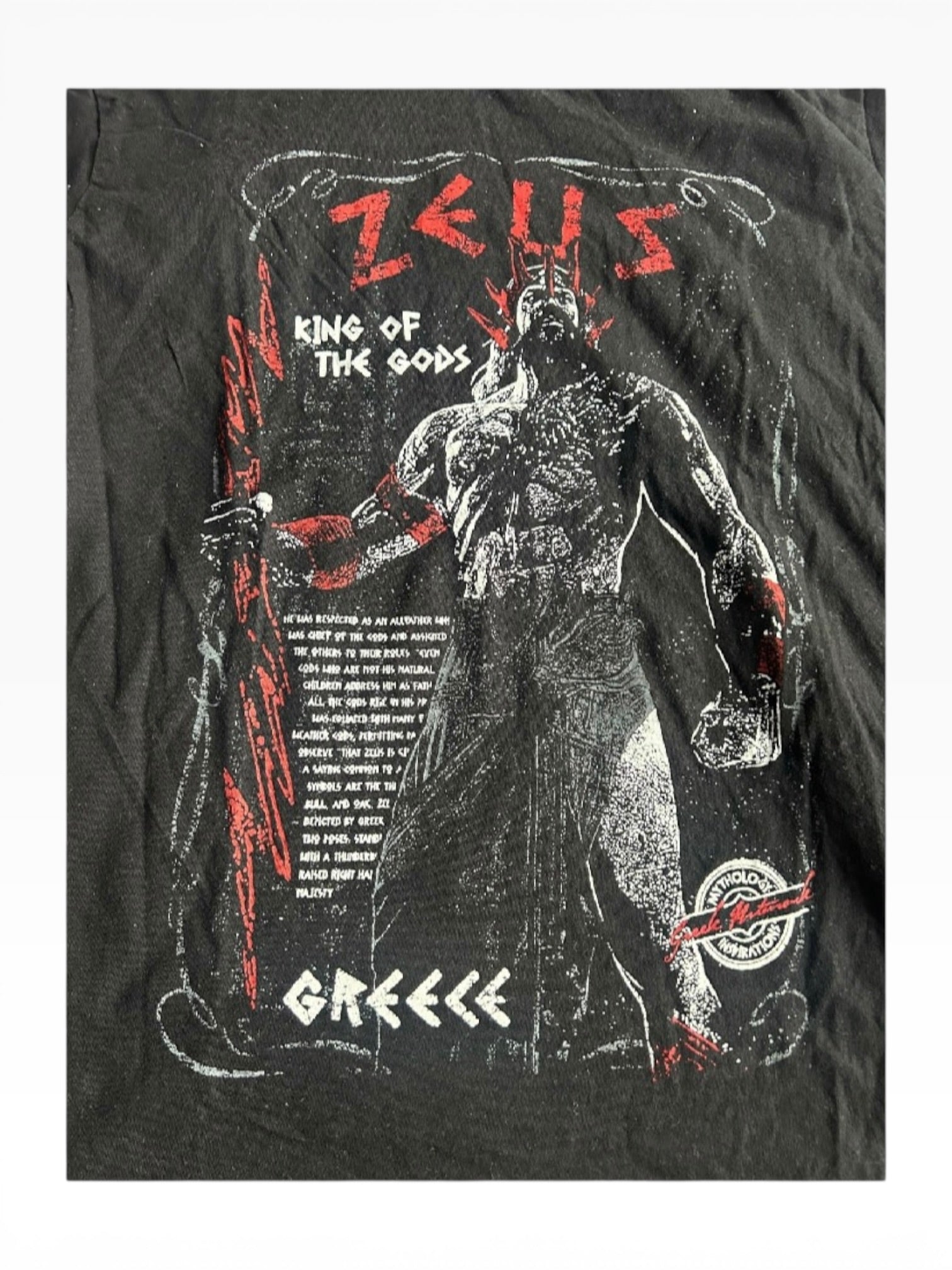 Zeus 'King of the Gods' Graphic Tee (M)