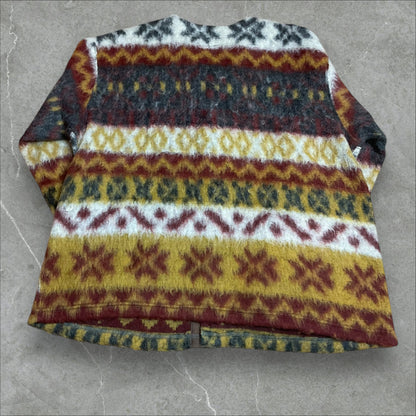 Engineered Garments Fair Isle Mohair Button Cardigan (L)