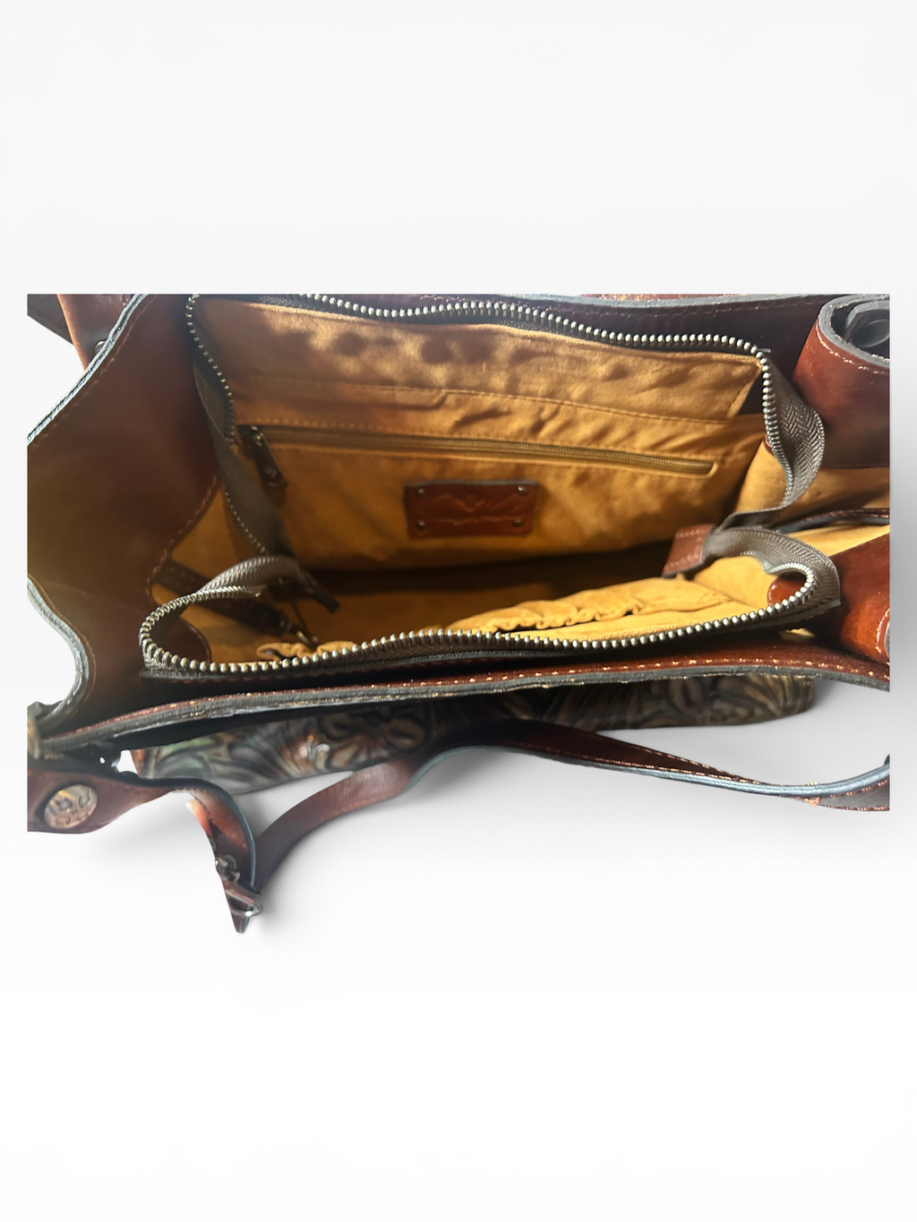 Patricia Nash Metallic Tobacco Fields Romina Bag