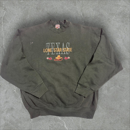 Texas The Lone Star State Green Pullover