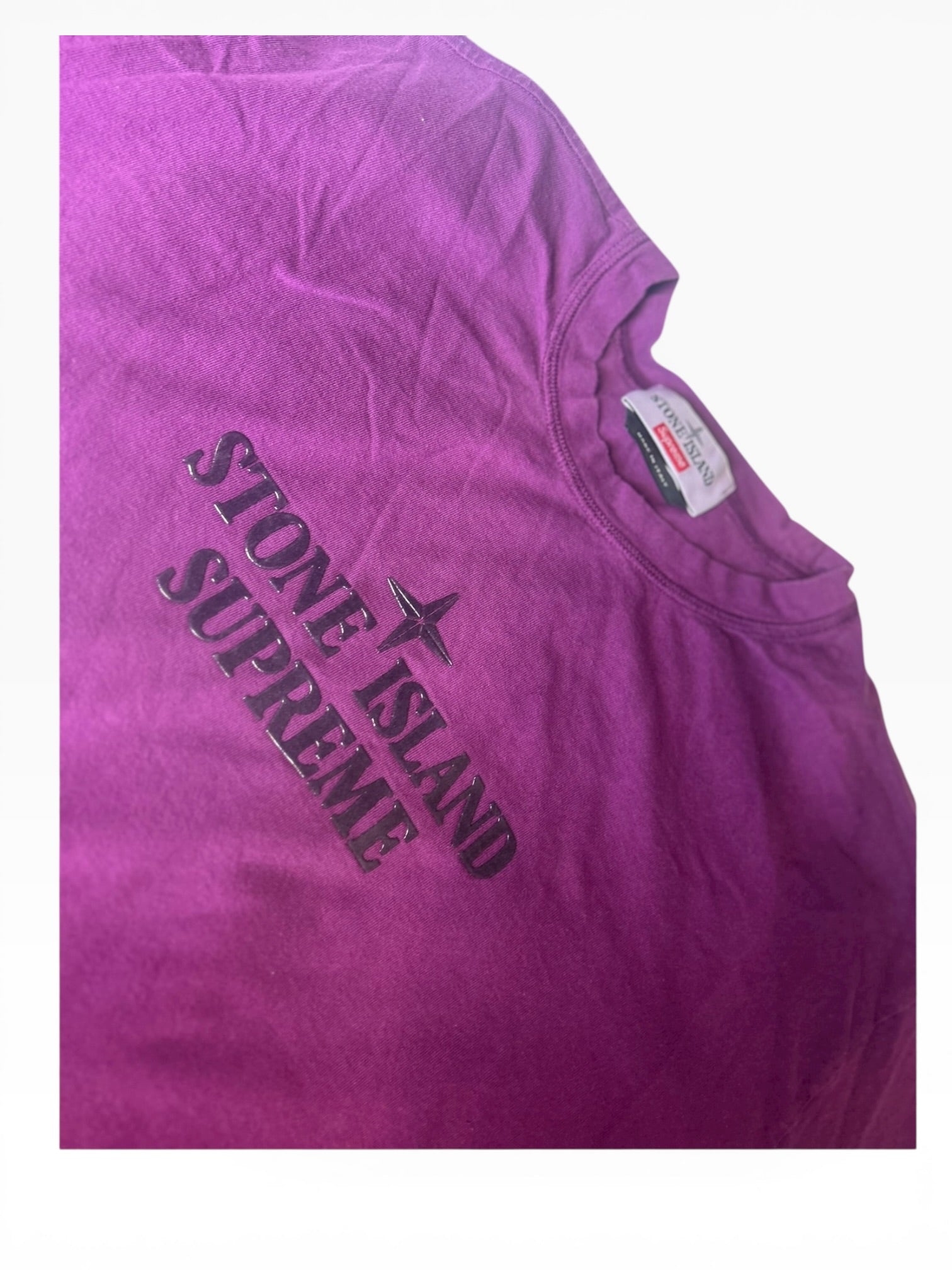 Supreme X Stone Island Purple Tee (M)