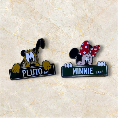 Minnie Lane & Pluto Ave Disney pins