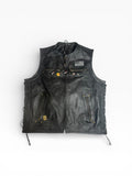 Jackets 4 Bikes Padded Motorcycle Leather Vest (XL)