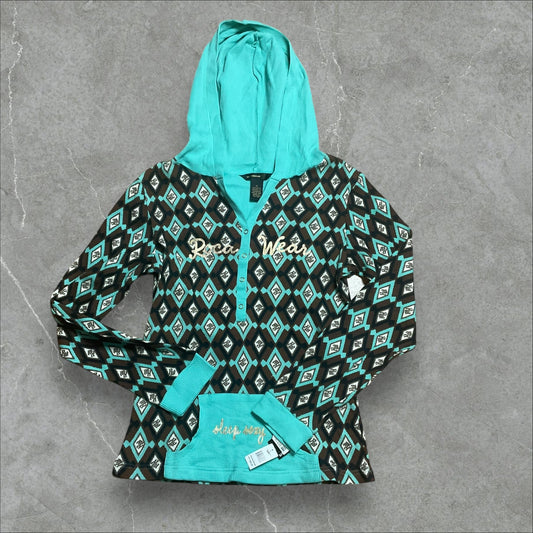 Vintage y2k Rocawesr Thermal Hoodie (women's XL)