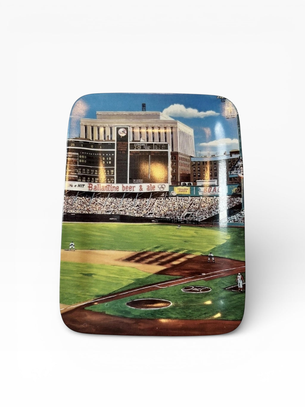 Vintage New York Yankee Stadium Panoramic Collectible Danbury Mint Plate Set