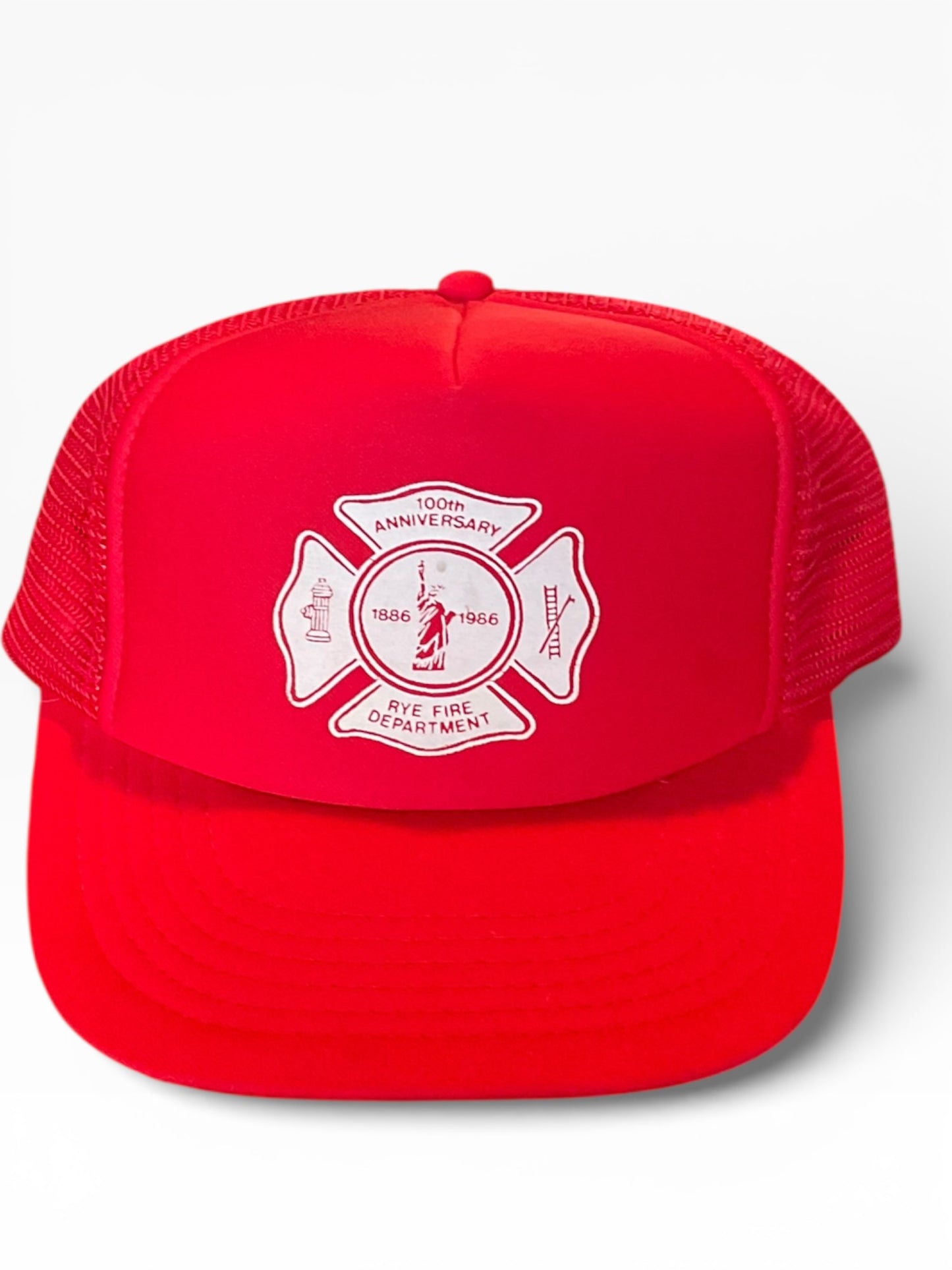 1986 Rye Fire Department 100th Anniversary Trucker Hat