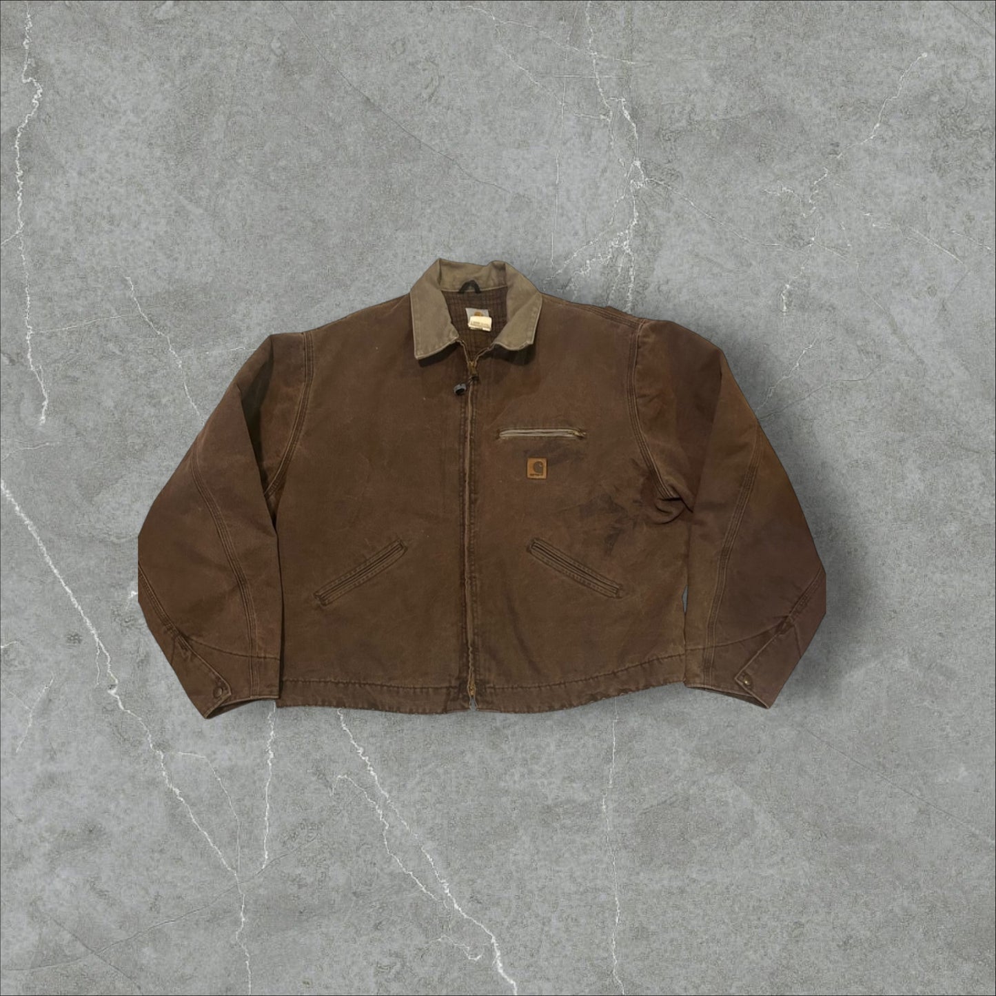Carhartt Brown Flannel Lined Detroit Jacket (XL)