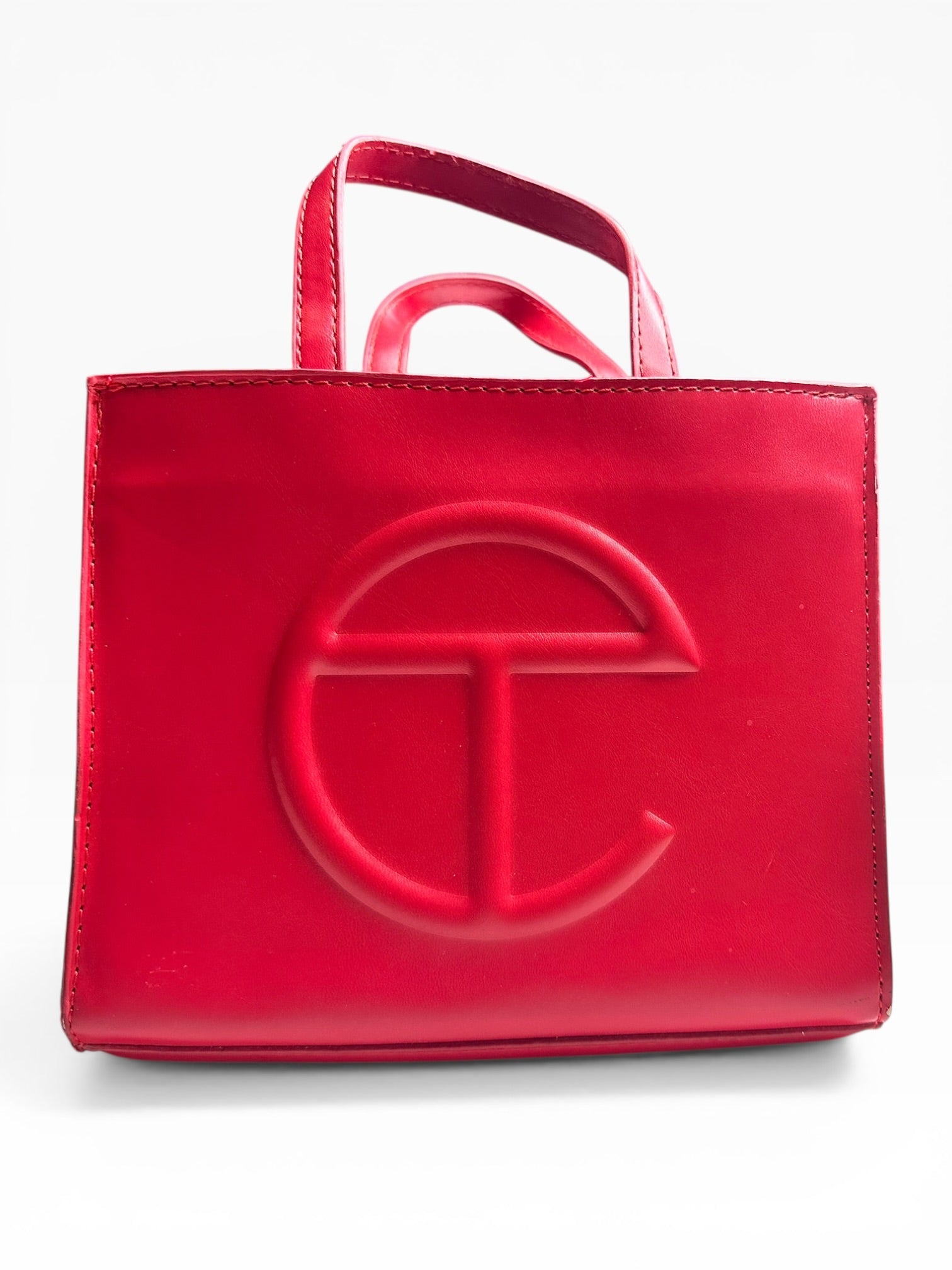 Small Red Telfar Shopping Bag