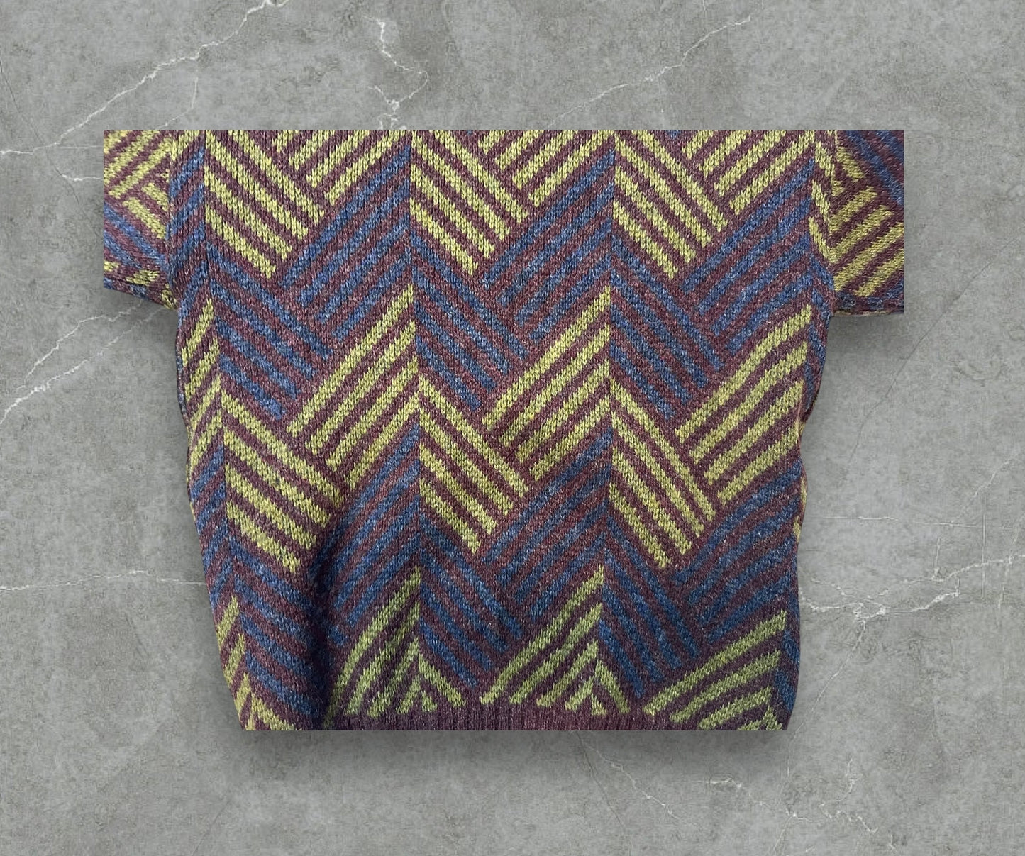 Alan Flusser 100% Wool Geometric Sweater (M)