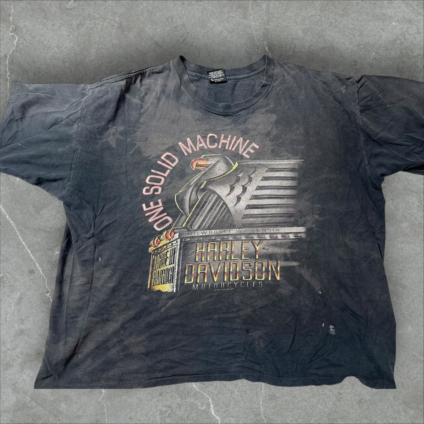Vintage Harley Davidson Motorcycle Graphic Tee (XXL)
